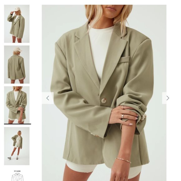Another Version The Boyfriend Blazer - Desert Sage NWT - Picture 3 of 9
